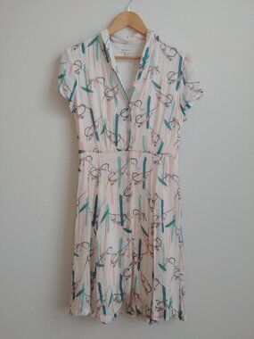 Emily and Fin swinging monkeys button down dress Small